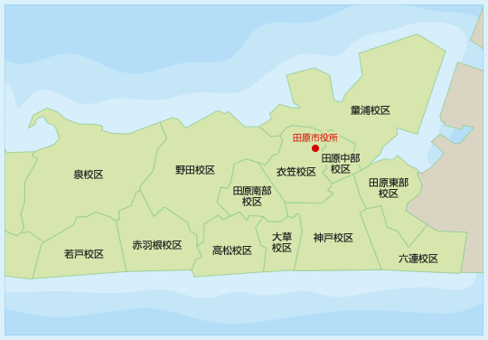 田原市校区別マップ東側