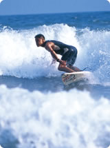 写真：サーフィンをする人の様子