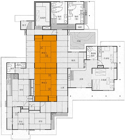 池ノ原会館の館内マップ