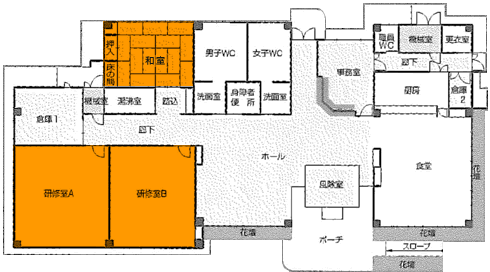 緑が浜公園の館内マップ