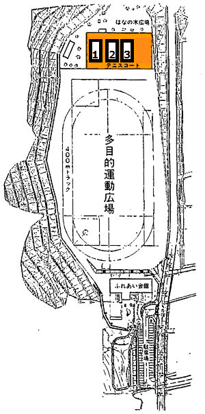赤羽根文化広場の平面図