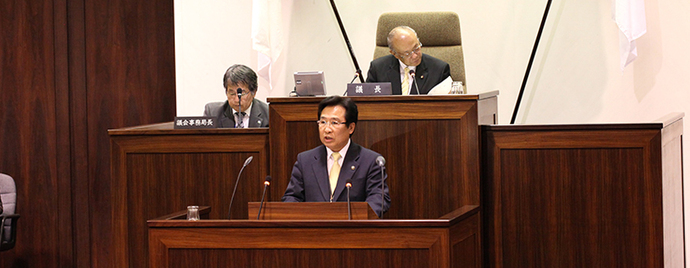 写真：平成29年田原市議会第1回定例会のようす