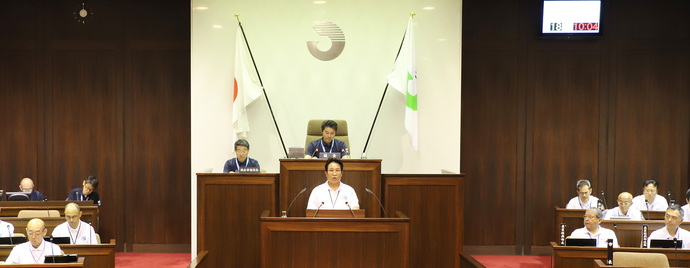 写真：令和元年田原市議会第2回定例会のようす