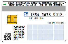 マイナンバーカードうら面