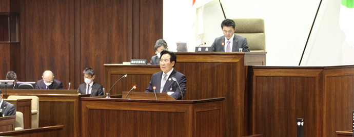 写真：令和2年田原市議会第1回定例会のようす